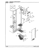 FREEZER COMPARTMENT Diagram and Parts List for HRNS2419A BP88B Hoover Refrigerator