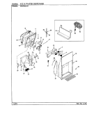 ICE & WATER DISPENSER Diagram and Parts List for HRNS2419A BP88B Hoover Refrigerator