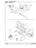ICE MAKER & BIN Diagram and Parts List for HRNS2419A BP88B Hoover Refrigerator