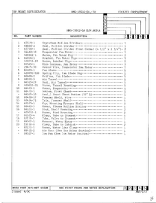 Freezer Compartment Page 2 Diagram and Parts List for 19502A  Admiral Refrigerator