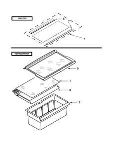 Shelf Parts Diagram and Parts List for ART316TFDW01  Amana Refrigerator