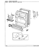 FRESH FOOD DOOR Diagram and Parts List for HRNT1917A BF55A Hoover Refrigerator