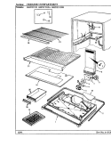 FREEZER COMPARTMENT Diagram and Parts List for HRNT1919H BF65A Hoover Refrigerator