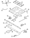 Part Location Diagram of WP5111A719-60 Whirlpool Range Surface Burner Igniter Wire Harness