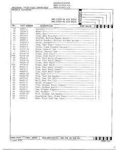 Fresh Food Compartment Page 3 Diagram and Parts List for 23903-0A  Admiral Refrigerator