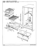 SHELVES & ACCESSORIES Diagram and Parts List for HRNT1917A BF55C Hoover Refrigerator