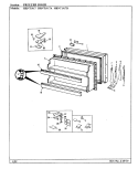 FREEZER DOOR Diagram and Parts List for HRNT1917A BF55C Hoover Refrigerator