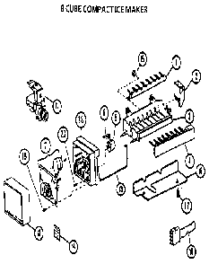 Icemaker Compact Diagram and Parts List for 85378-P1117202W  Amana Refrigerator