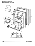 FRESH FOOD DOOR Diagram and Parts List for HRNT23192 CF95A Hoover Refrigerator