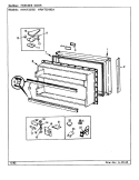 FREEZER DOOR Diagram and Parts List for HRNT23192 CF95A Hoover Refrigerator