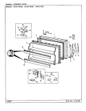 FREEZER DOOR Diagram and Parts List for HRNT1919A CL55A Hoover Refrigerator