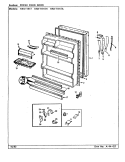 FRESH FOOD DOOR Diagram and Parts List for HRNT1917A CL52A Hoover Refrigerator