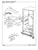 FRESH FOOD COMPARTMENT Diagram and Parts List for HRNT1716A BF33D Hoover Refrigerator