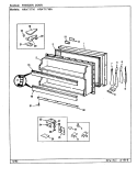FREEZER DOOR Diagram and Parts List for HRNT1716A BF33D Hoover Refrigerator