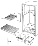 SHELVES & ACCESSORIES Diagram and Parts List for HRNT1535V DF06A Hoover Refrigerator