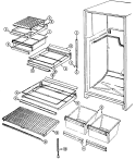 SHELVES & ACCESSORIES Diagram and Parts List for CT17Y7W  Crosley Refrigerator
