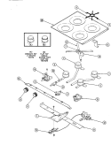 Part Location Diagram of 2001F058-30 Whirlpool TOP, MAIN CHROME