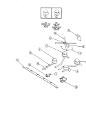 BURNER ASSEMBLY Diagram and Parts List for BT85NS-4T  Magic Chef Cooktop