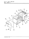 Part Location Diagram of 2401F074-74 Whirlpool PANEL, OVEN DOOR ALMOND