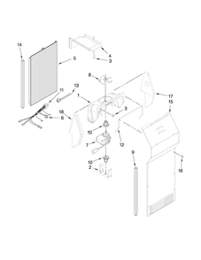 Air Flow Parts Diagram and Parts List for MSD2550VEU01  Maytag Refrigerator