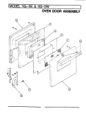 OVEN DOOR ASSEMBLY Diagram and Parts List for 11GA-2KW  Magic Chef Range