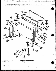Freezer Door Parts (tm20n/p1102105w) (tm20n/p1102106w) Diagram and Parts List for TM18N-P1102104W  Amana Refrigerator