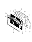 LOWER OVEN DOOR Diagram and Parts List for SPG8441RTA719DZ  Hardwick Range