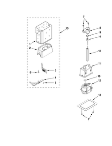 Motor And Ice Container Parts Diagram and Parts List for JS42SEDUDW13  Jenn-Air Refrigerator
