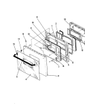 DOOR (UPPER EPE7 - 31819AE, EPE7 - 41819AE) Diagram and Parts List for EPE7-11819AE  Hardwick Wall Oven