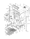 Part Location Diagram of 3418F033-34 Whirlpool HINGE, OVEN DOOR (RT)