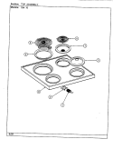 MAIN TOP ASSEMBLY Diagram and Parts List for 15HA-10-94  Magic Chef Range