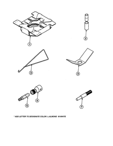 Transmission Pin Tool Diagram and Parts List for LW6123LM-PLW6123LMB  Amana Washer