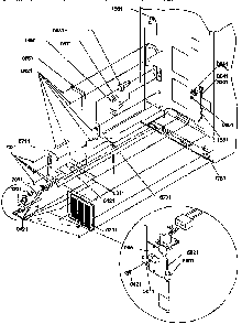 Cabinet Back Diagram and Parts List for 77275-P1311201WE  Amana Refrigerator