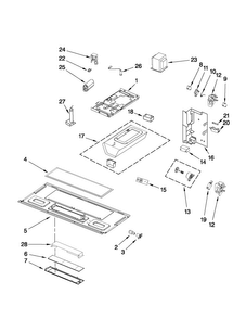 Interior And Ventilation Parts Diagram and Parts List for MMV6186WB0  Maytag Microwave