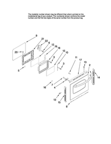 Lower Door Parts Diagram and Parts List for MGR6751BDW17  Maytag Range