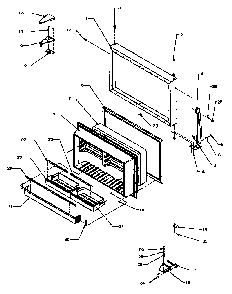 Freezer Door Diagram and Parts List for TG18R2-P1181701WW  Amana Refrigerator