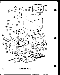 Interior Parts Diagram and Parts List for R-2 P71306-2M Amana Microwave