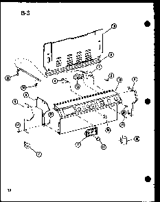 Control Panel Diagram and Parts List for ARR301-P85450-1S  Amana Range