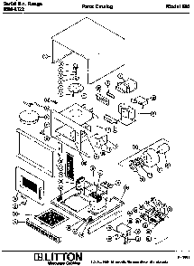 Section 12 Diagram and Parts List for 70 0502 Amana Microwave