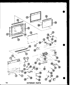 Exterior Parts 1 Diagram and Parts List for RR-4D P71100-5M Amana Microwave