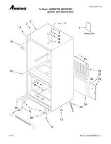 Part Location Diagram of W10184250 Whirlpool ENERGY GUIDE