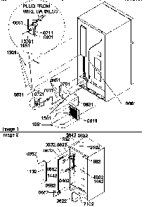 Cabinet Back Diagram and Parts List for TA18TW-P1304501WW  Amana Refrigerator