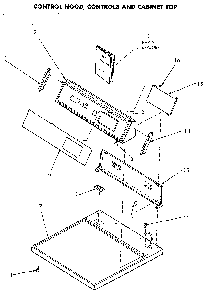 Control Panel And Top Diagram and Parts List for NE8833L43938  Speed Queen Dryer