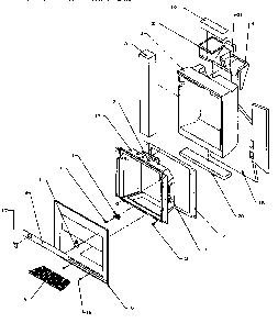 Ice And Water Cavity Diagram and Parts List for SPD25QA3W-P1181321WW  Amana Refrigerator