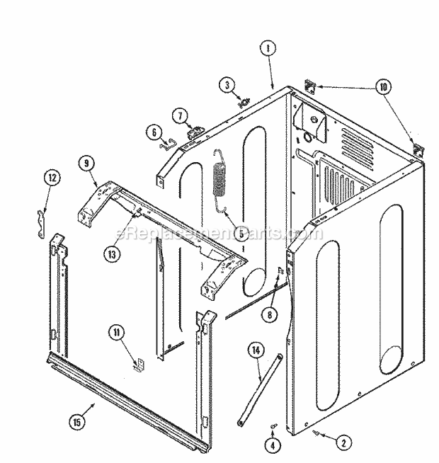CABINET - FRONT Diagram and Parts List for MAH6500AWW  Maytag Washer