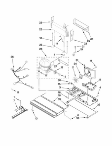 Unit Parts Diagram and Parts List for G37025PEAS1  Maytag Refrigerator