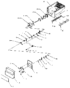 Ice Bucket/auger Diagram and Parts List for SXDE27N-P1162206W  Amana Refrigerator