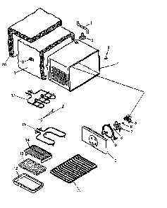 Cabinet Assembly Diagram and Parts List for ARC700E-P1142652NE  Amana Range