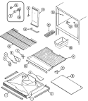 FREEZER COMPARTMENT Diagram and Parts List for GT17A83A  Admiral Refrigerator