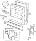 FRESH FOOD DOOR Diagram and Parts List for GT17A83A  Admiral Refrigerator